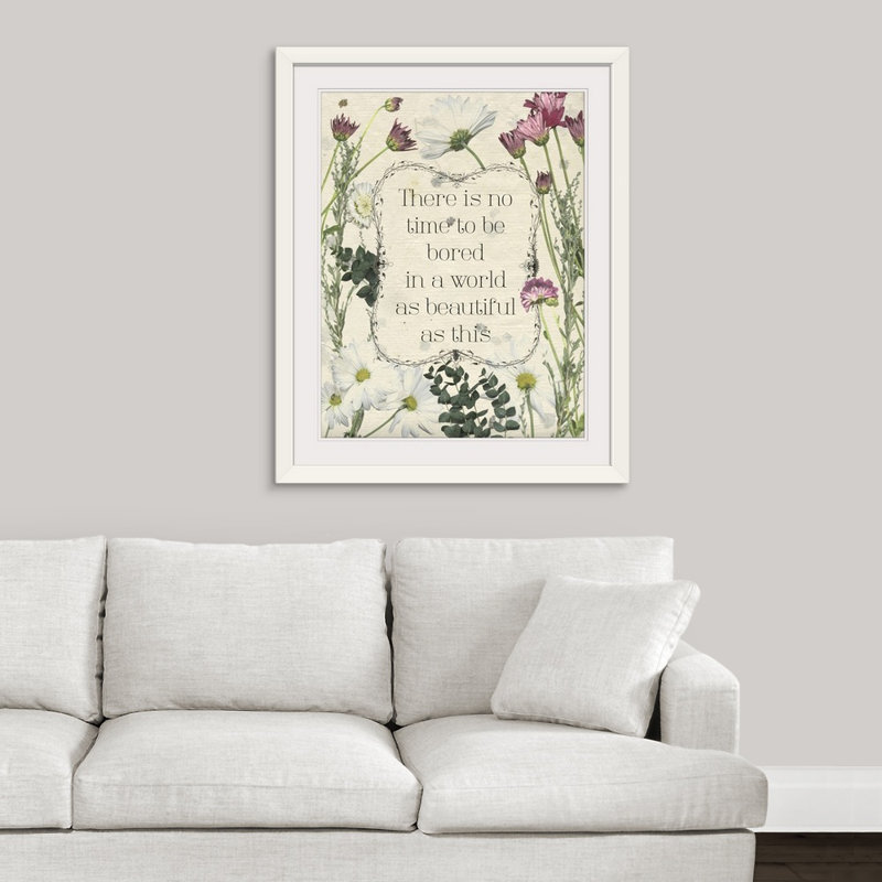 Giclee 'Pressed Floral Quote I' Graphic Art Print