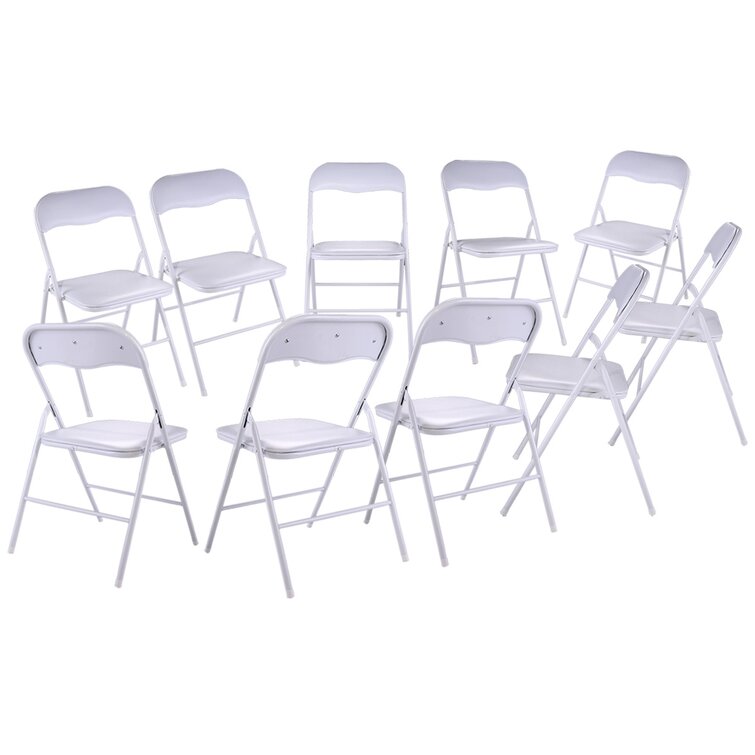 5 Black Commercial Quality Stackable Plastic Folding Chair Wedding Party Chairs