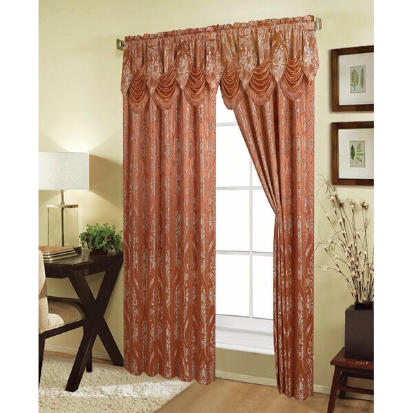 Valance Window Treatment  Kitchen Bedroom Bathroom Dining Living Office Pretty Medallion! Navy Blue Teal Amber Brown Yellow Grey White