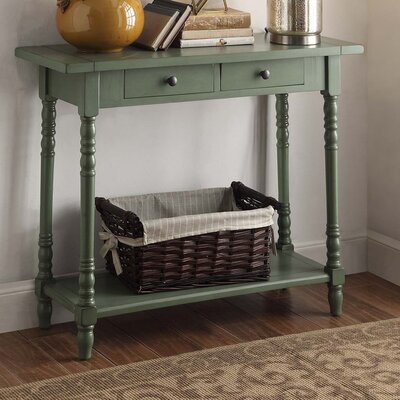 Andover Mills Carleton Console Table  Color: Green