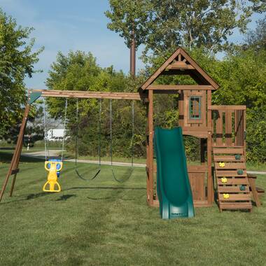 pine hill wooden swing set