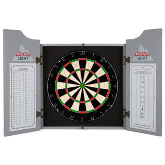 Miller Coors Coors Light Dartboard Cabinet Set Reviews Wayfair Ca