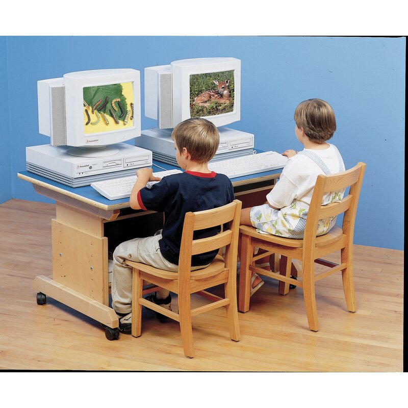 Childcraft Wood Adjustable Height Student Computer Desk Wayfair