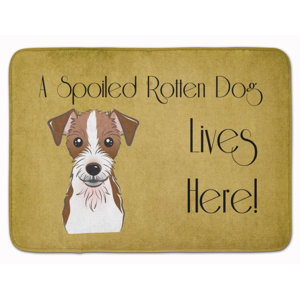 Cobbey Jack Russell Terrier Spoiled Dog Memory Foam Bath Rug