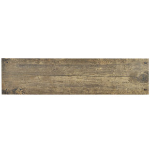 Faux Wood Wall Panels Wayfair Chalet 5 88 X 23 63 Ceramic Wood Look Field Tile In Brown