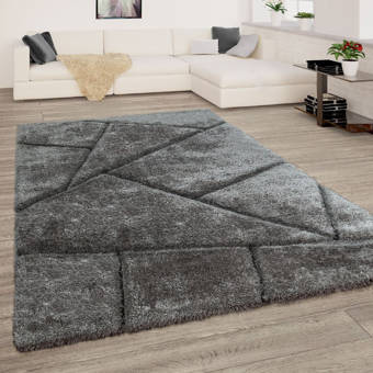 Wrought Studio Shag Rug With Modern Geometric Pattern Pastel