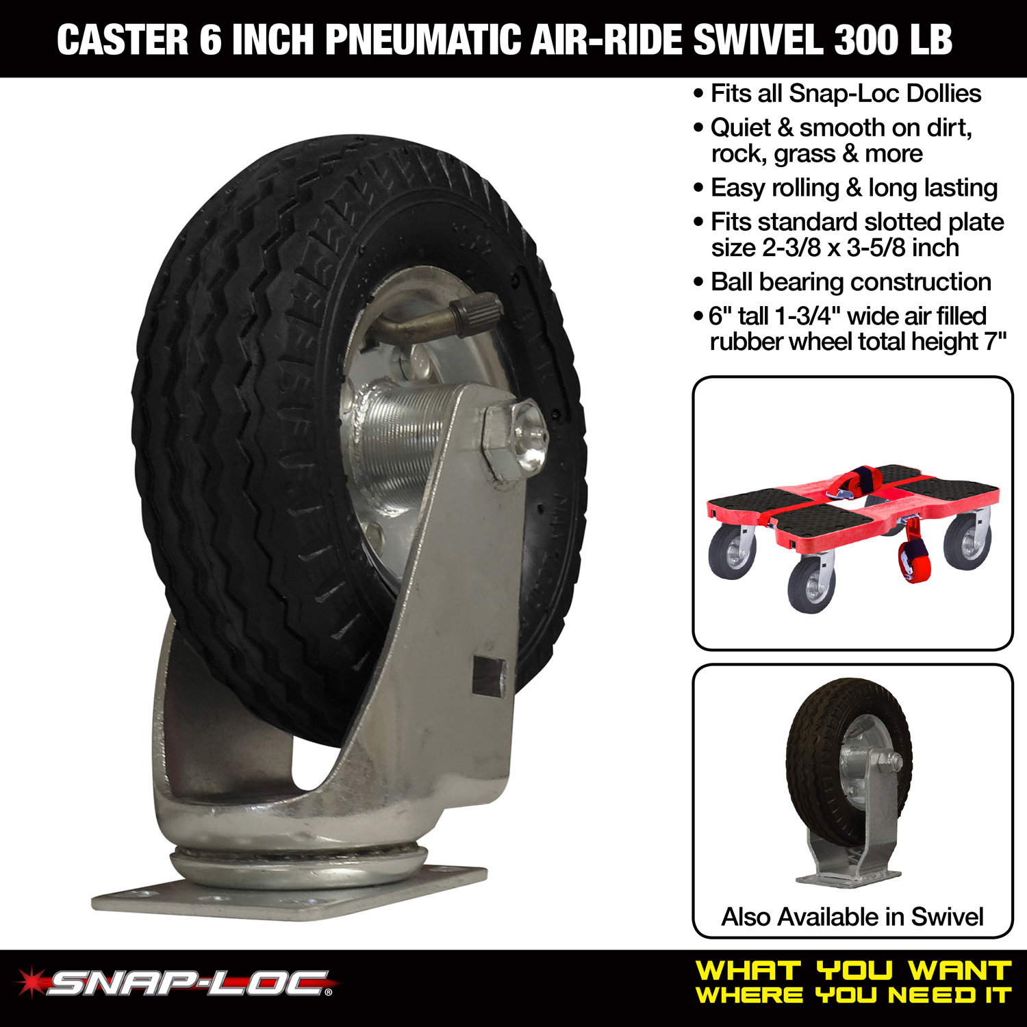8 Lot All Steel Metal Swivel Plate Caster Heavy Duty 3-inch Wheel