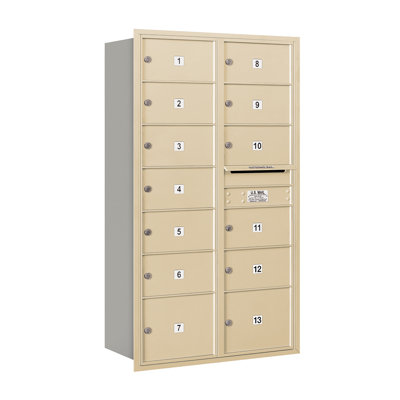 Recessed Private 14 Door Rear Load 4c Horizontal Multi Unit