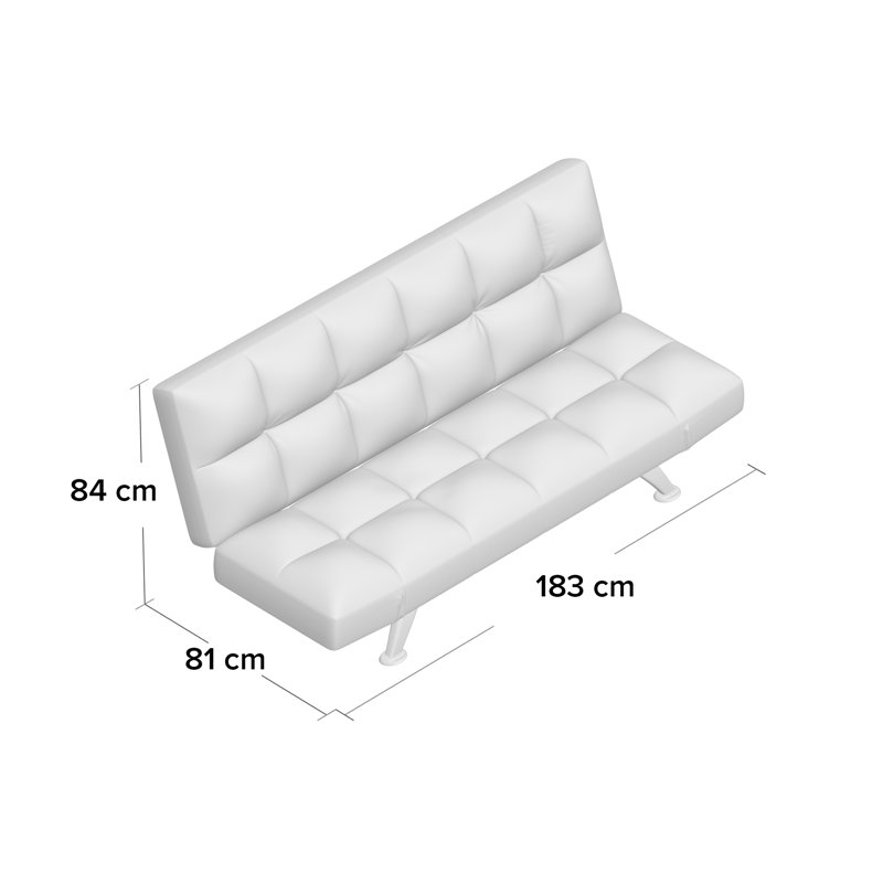 Pul Clic Clac Sofa Bed Drink Holder 3 Seater Faux Leather Sofa Black Black White Brown Red Sofas Couches