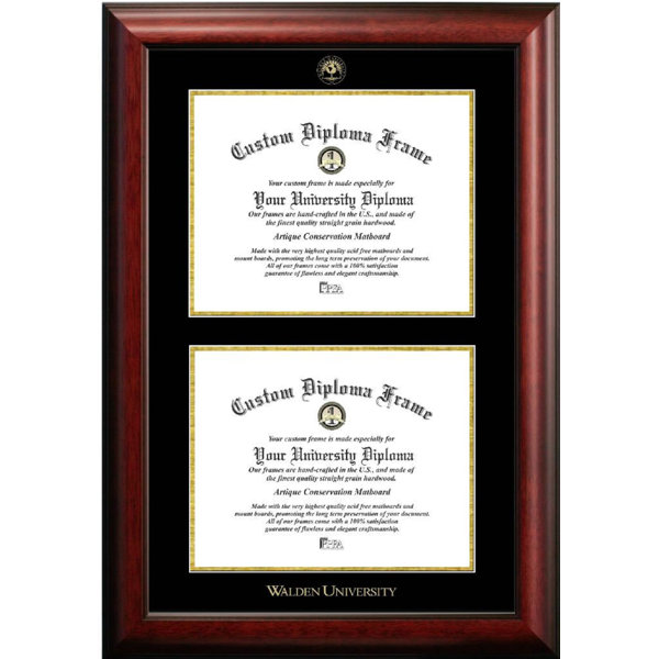 Diploma Frame Deals Walden University Double Degree Picture Wayfair Walden University Diploma Frame