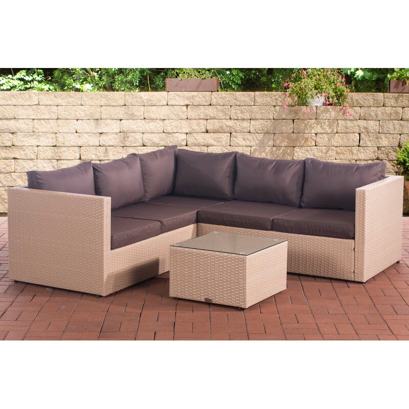 Garten Living 4Sitzer LoungeSet Ingerson aus Polyrattan