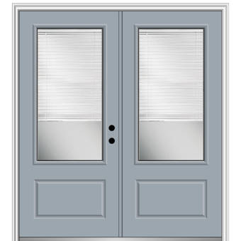 Verona Home Design 1 Panel 3 4 Lite Primed Fibreglass Prehung