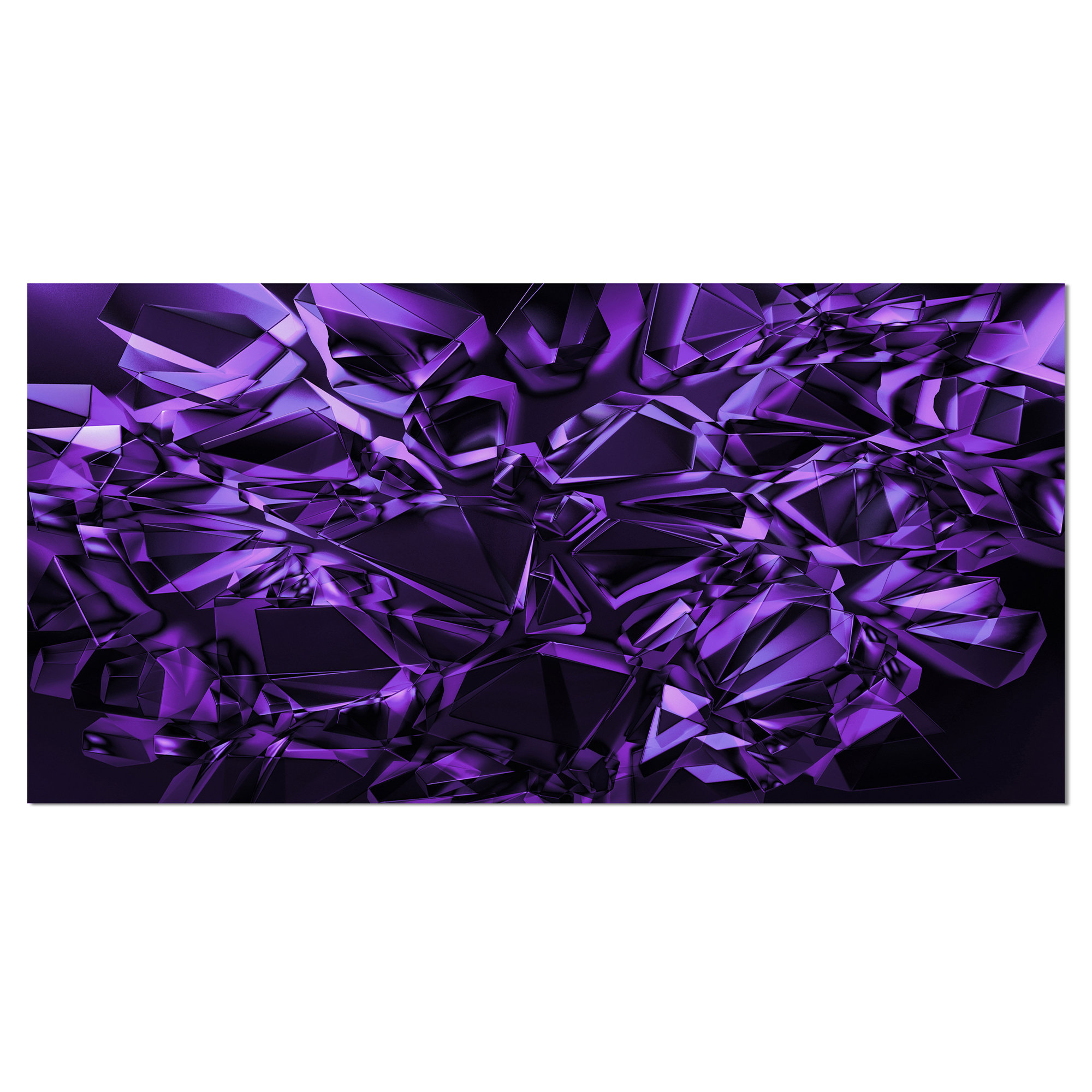 Designart Purple Crystal Texture Design Wrapped Canvas Print Wayfair