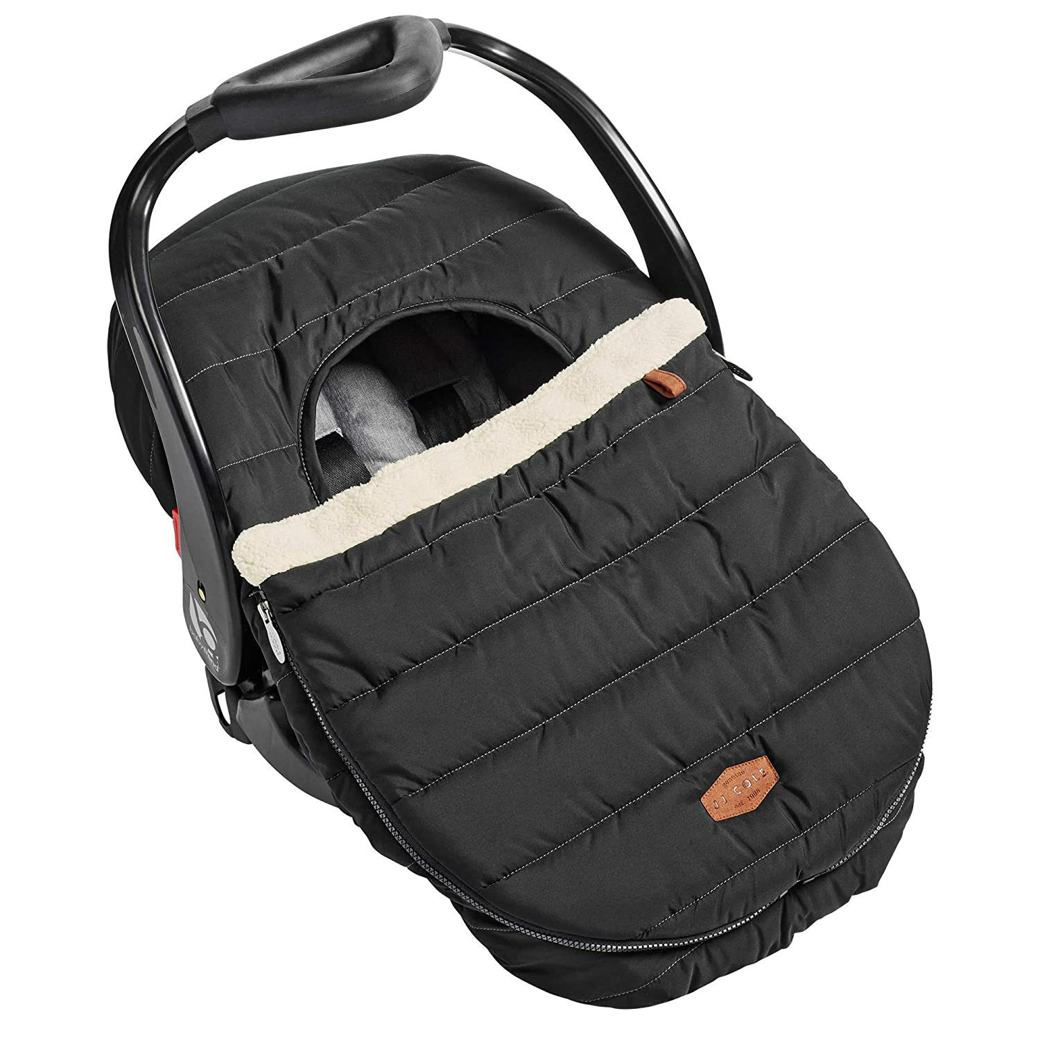 3-in-1 Baby Stroller Sleeping Bag Sack Black Infant Warm Waterproof Stroller Bunting Bag Foot Cover Mat Windproof Removable Footmuff Fleece Car Seat Blanket for Boys Girls