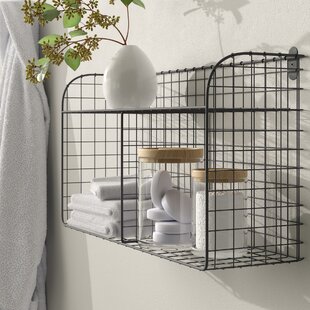 Vintage Style Metal Wire Wall Storage Basket Bathroom Kitchen Makeup NEW