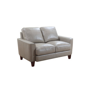 Izaiah Leather Loveseat by 17 Stories