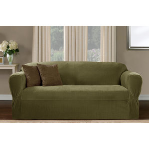 One Piece Box Cushion Loveseat Slipcover by Red Barrel Studio