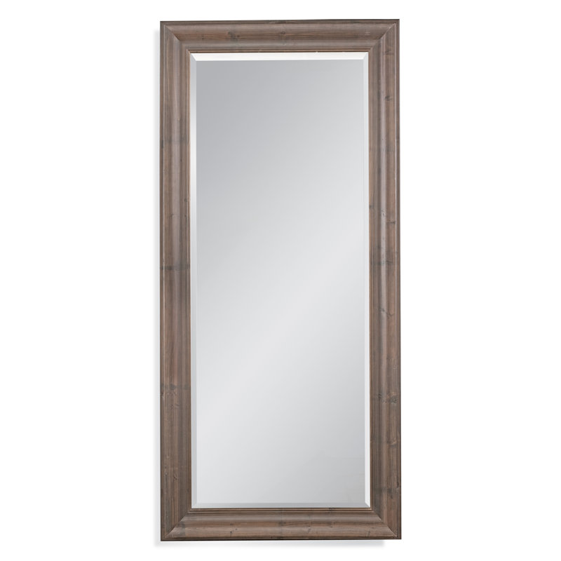 Orval Traditional Rustic Beveled Leaner Full Length Mirror