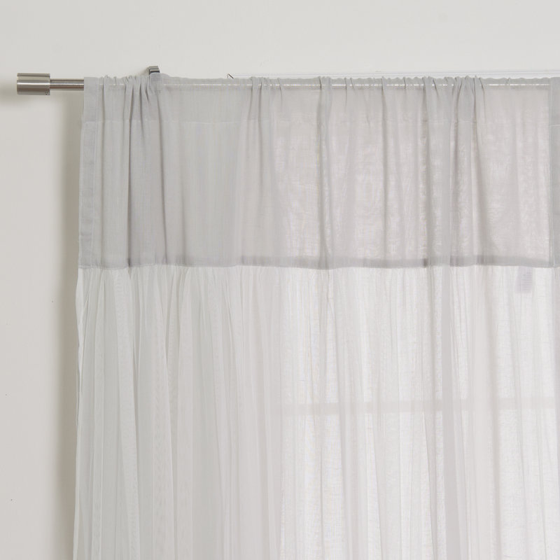August Grove Duluth Solid Sheer Rod Pocket Curtain Panels