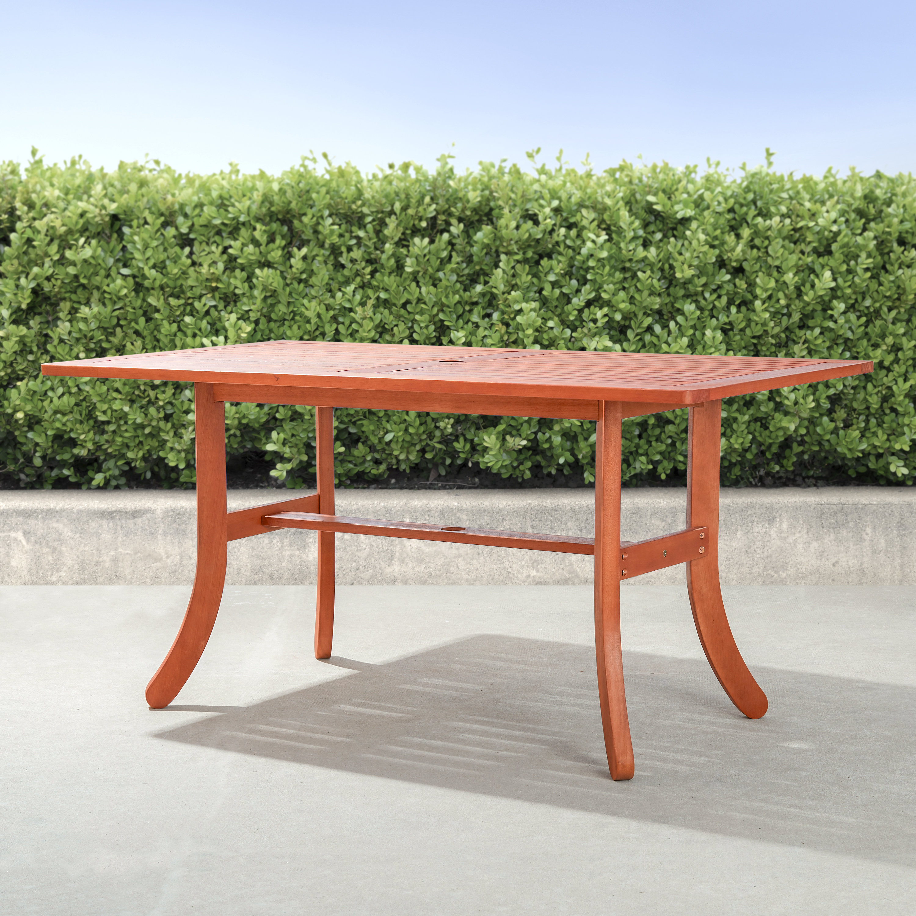 Wildon Home® Keeso Eucalyptus Outdoor Dining Table Wayfair