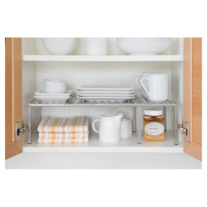 Expandable Kitchen Cabinet Helper Shelf Reviews Joss Main Expandable Kitchen Cabinet Helper Shelf