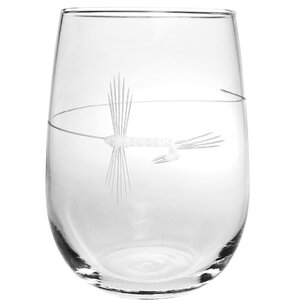 Fly Fishing 17 oz. Stemless Wine Glass (Set of 4)