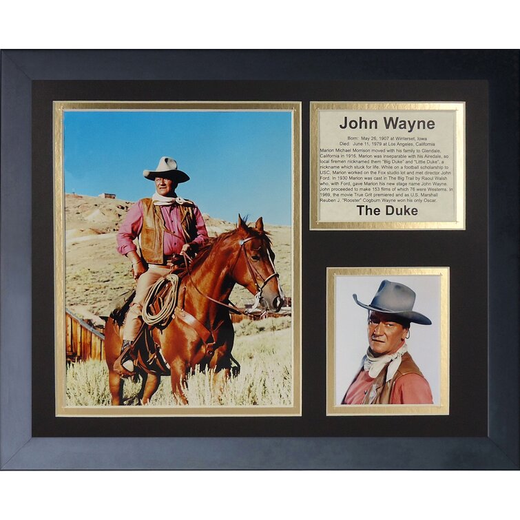 Legends Never Die John Wayne Picture Frame Memorabilia & Reviews | Wayfair