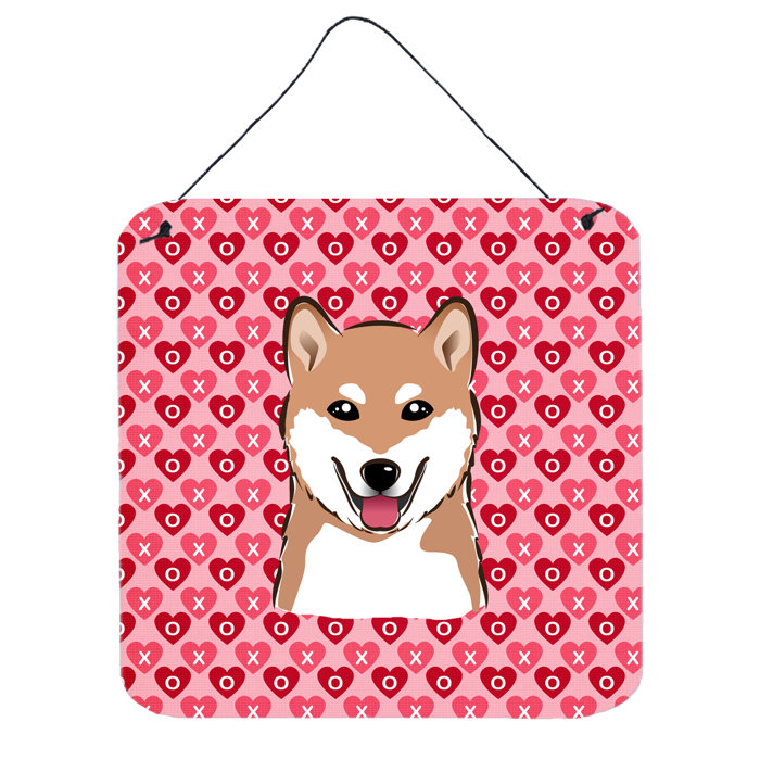 Shiba Inu Hearts Wall Décor