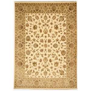 Malkapur Hand-Knotted Beige Area Rug