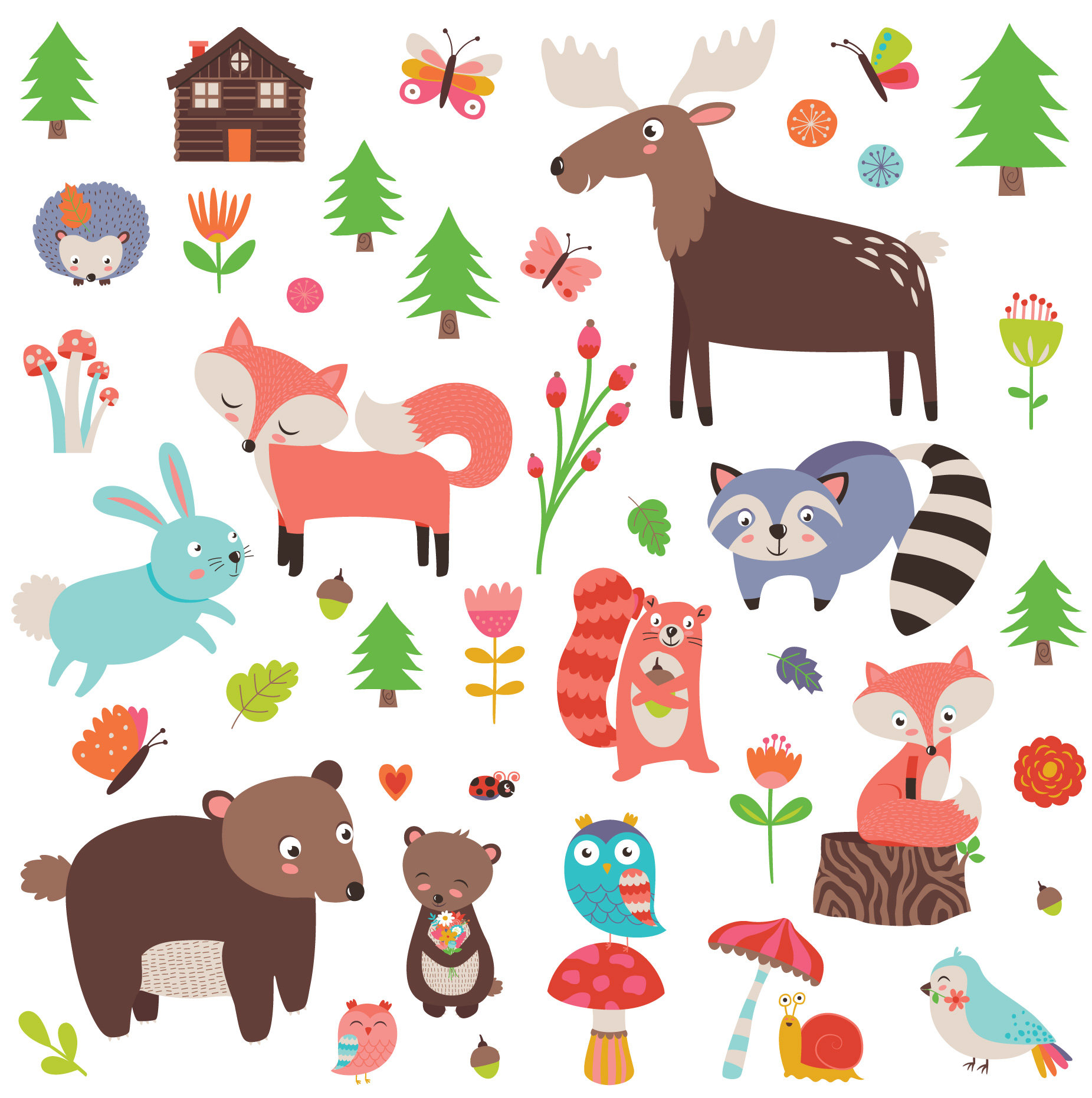 Cherrycreekdecals Woodland Friends Nursery Wall Decal Wayfair