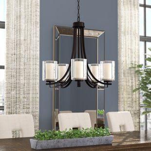 Go to store & view more images Demby 5-Light Shaded Chandelier by Ebern Designs