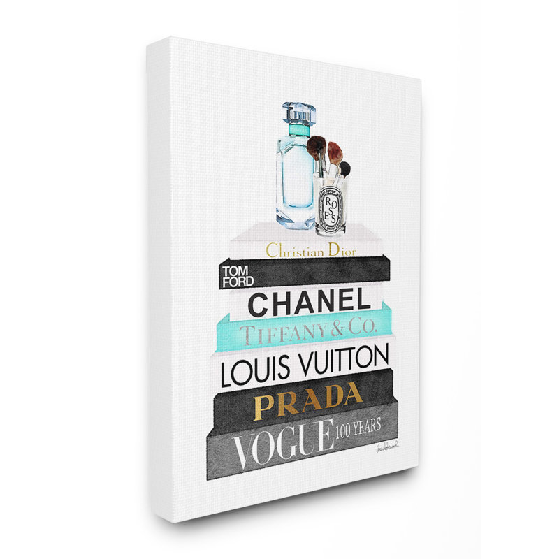 House Of Hampton Book Stack Perfume Brushes Glam Fashion