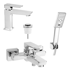 Einhebel-Badarmaturen-Set Parma Aufputz mit Einh..