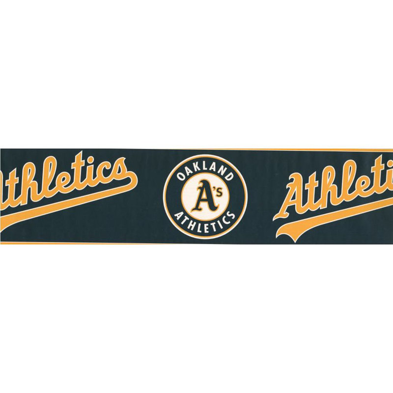 dream wall decor oakland athletics sports 15 l x 6 w wallpaper border wayfair oakland athletics sports 15 l x 6 w wallpaper border