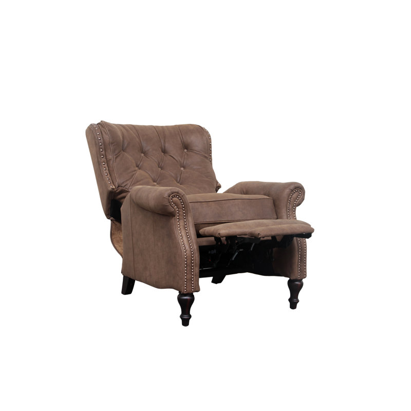 Neela Vintage Leather Manual Recliner Reviews Birch Lane