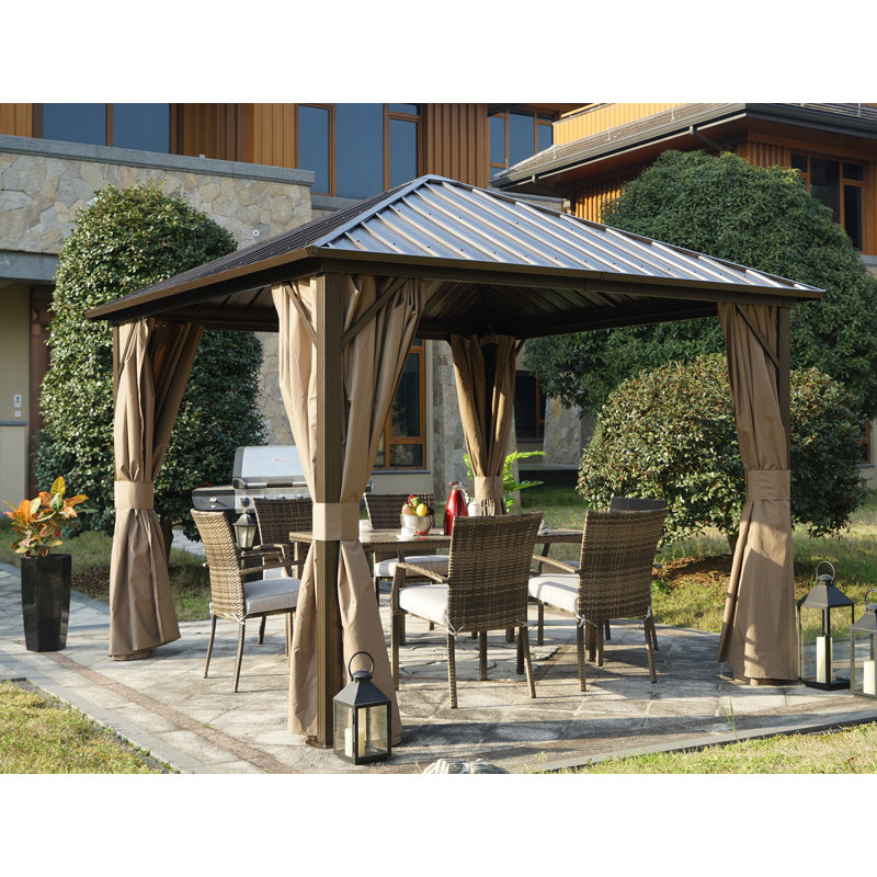 Bay Isle Home Dail 10 Ft W X 10 Ft D Aluminum Patio Gazebo Reviews Wayfair