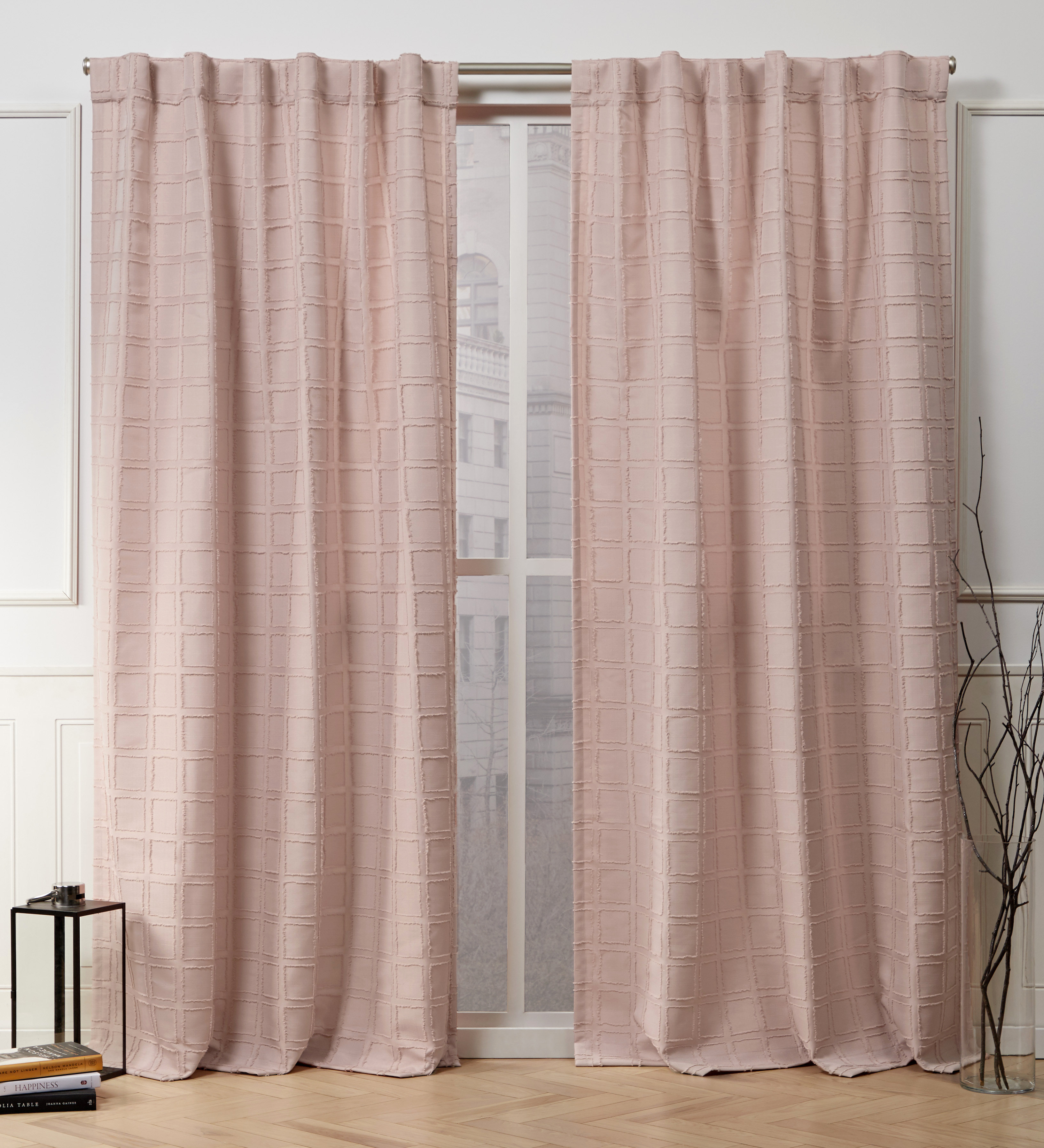 Black//Grey -52 W x 84 L - Set of 2 Panels Antique Bronze Grommet Top Best Home Fashion Colorblock Thermal Insulated Blackout Curtains