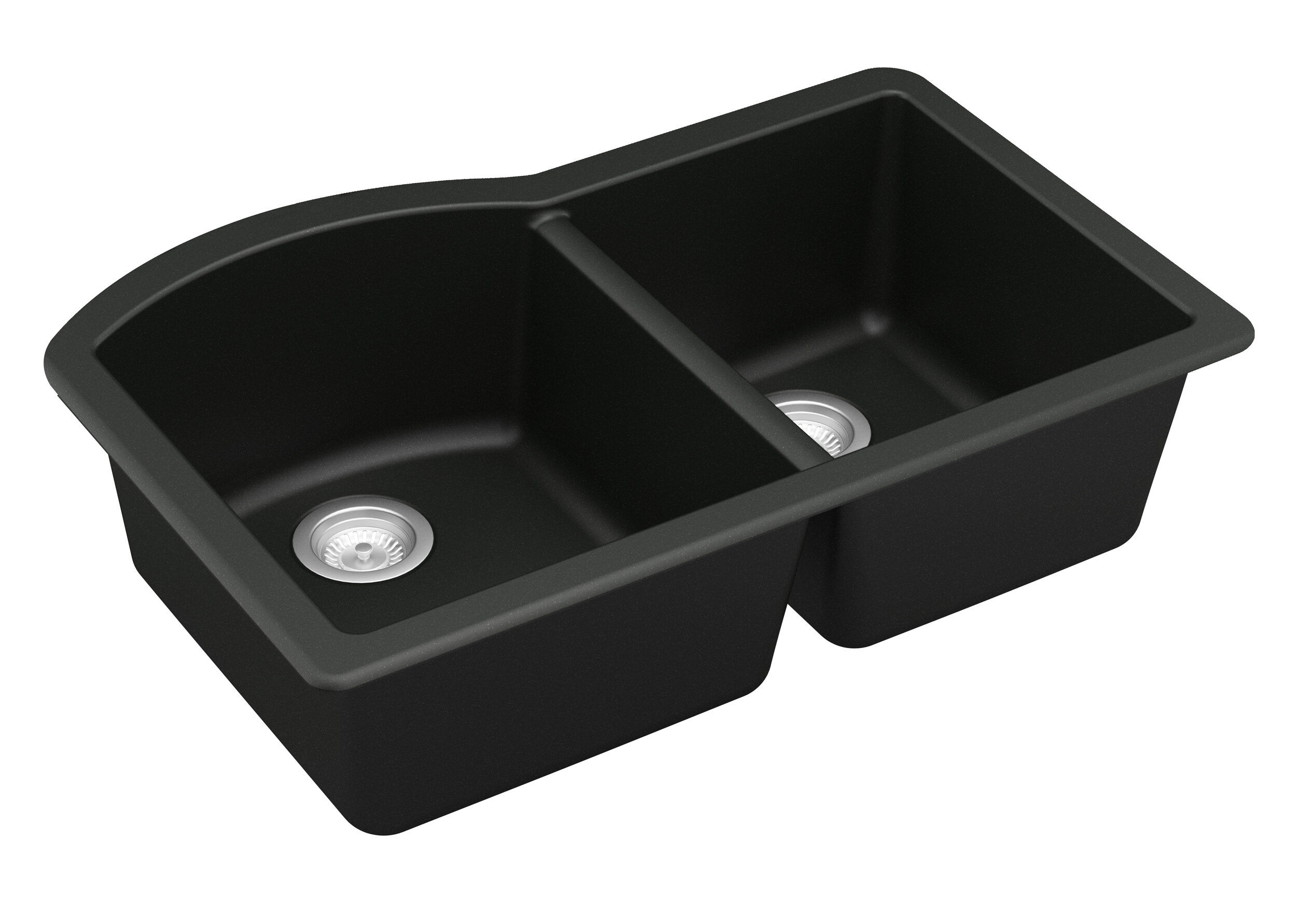 Karran 32 X 21 Double Basin Undermount Kitchen Sink Reviews Wayfair