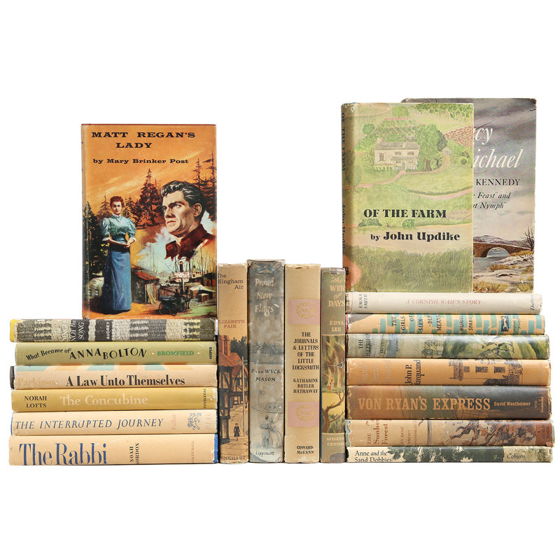 Booth Williams Authentic Decorative Books Custom Set Midcentury Dustjacket Mix Set Of 20 Wayfair