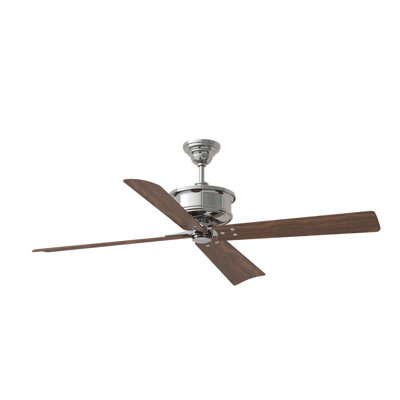 56" 4 - Blade Standard Ceiling Fan with Fan Control Parts Included