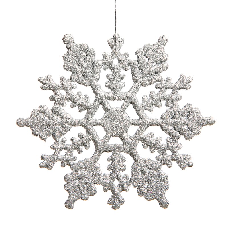 Lark Manor Glitter Snowflake Christmas Shaped Ornament & Reviews | Wayfair