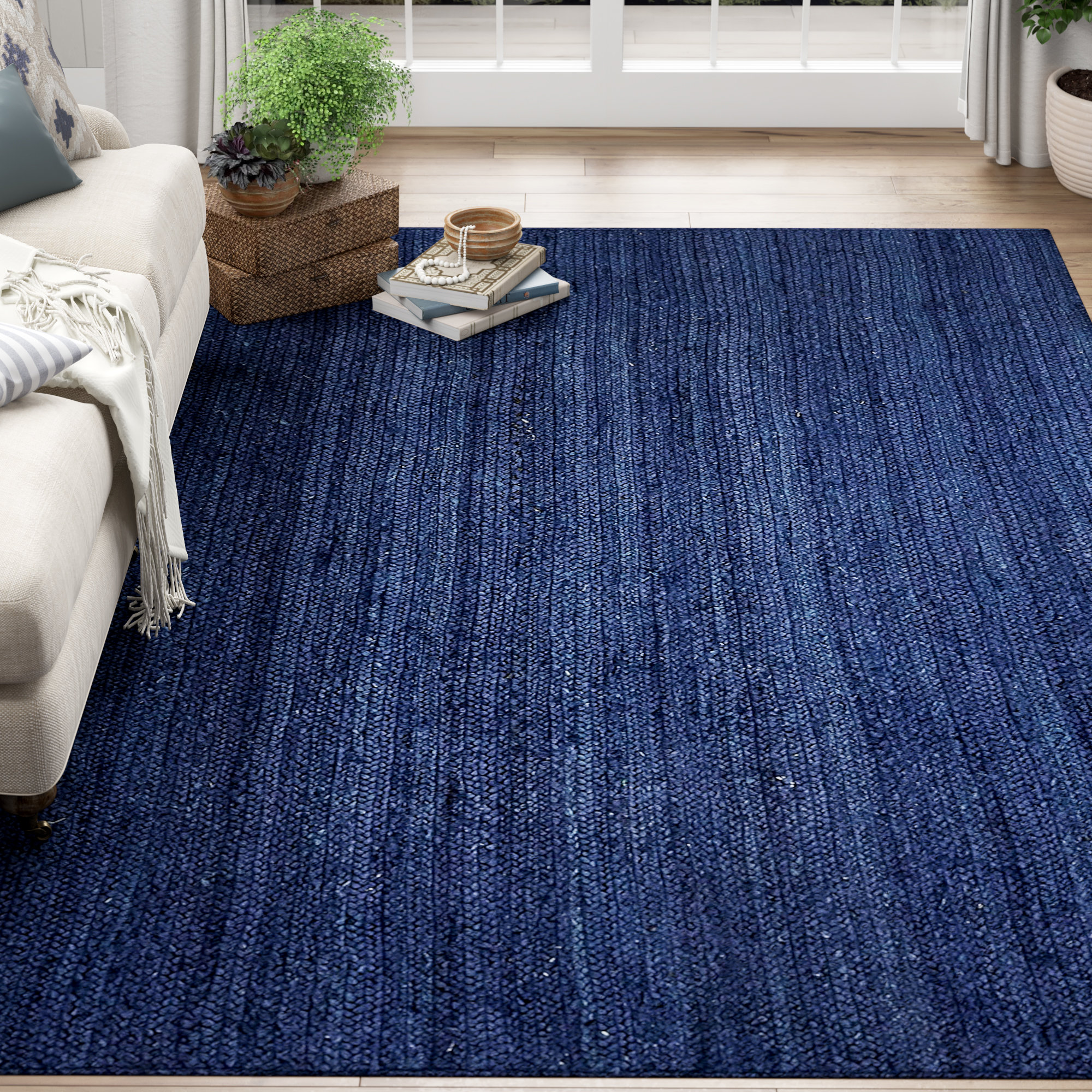 Odense Hand Braided Navy Blue Area Rug Reviews Birch Lane Odense Hand Braided Navy Blue Area Rug