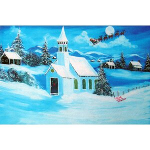 Holiday Snowy Chapel Doormat