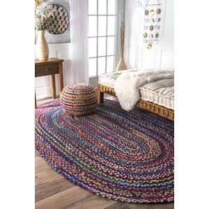 Josephine Hand-Braided Blue/Purple Area Rug