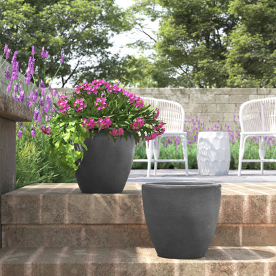 ((only 1 pc))Francine Round Imperial Ceramic Outdoor Planter