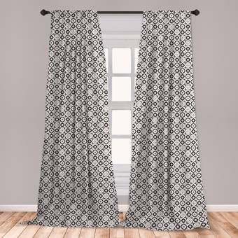 East Urban Home Ambesonne Black And White Curtains Abstract Ambesonne Black And White Curtains