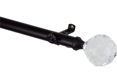 Rod Desyne Modern Faceted Single Curtain Rod And Hardware Set Size