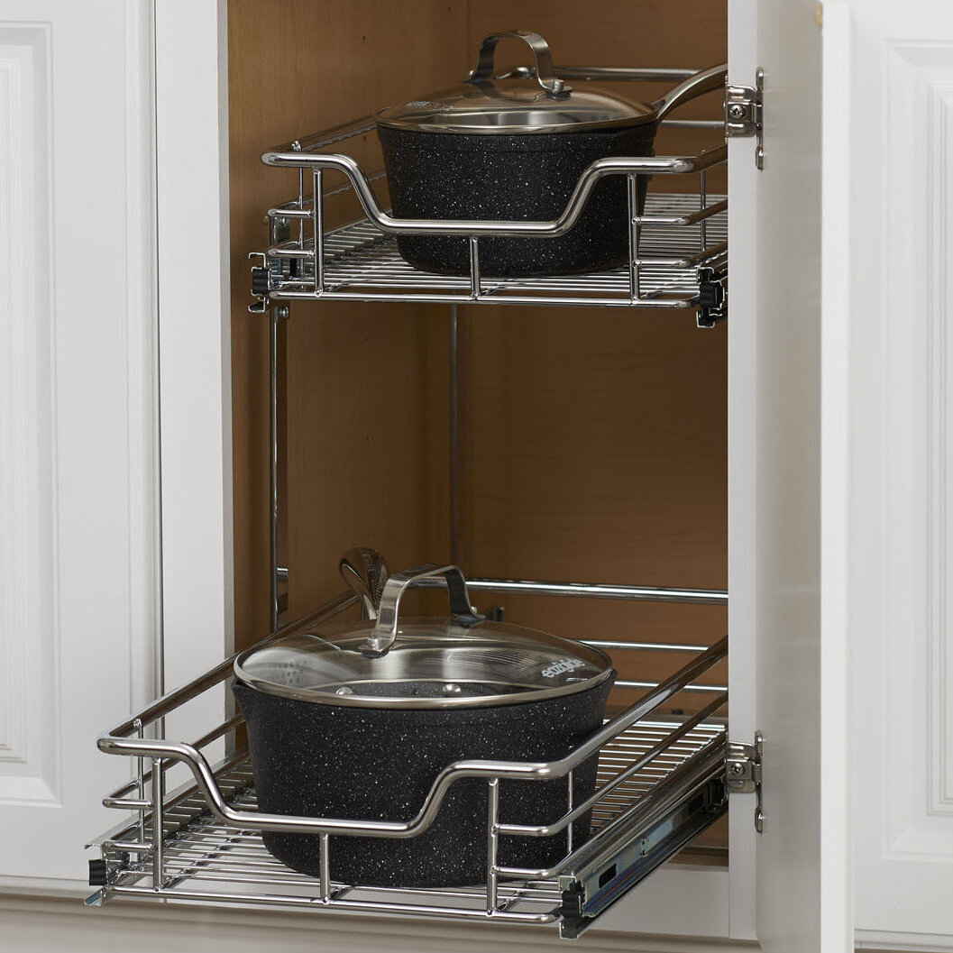 Dual Slide 2 Tier Under Sink Pull Out Drawer