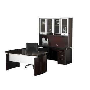 Go to store & view more images Mayline Group Napoli 7-Piece U-Shape Desk Office Suite