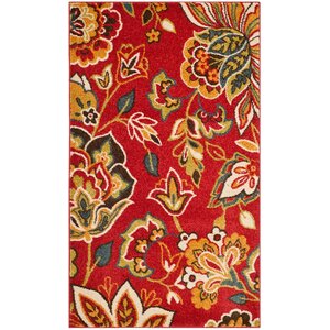 Fahy Red/Ivory Area Rug